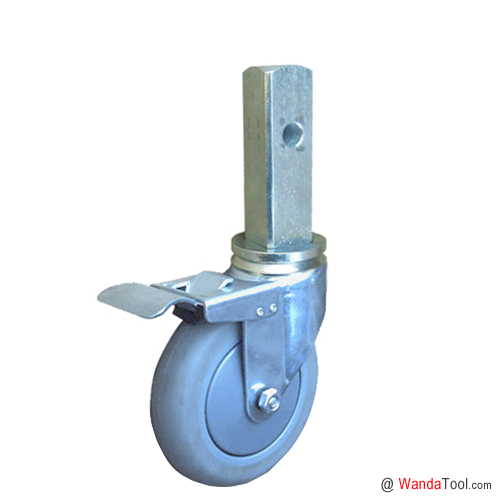 5×1.25 Solid square stem TPR scaffold caster